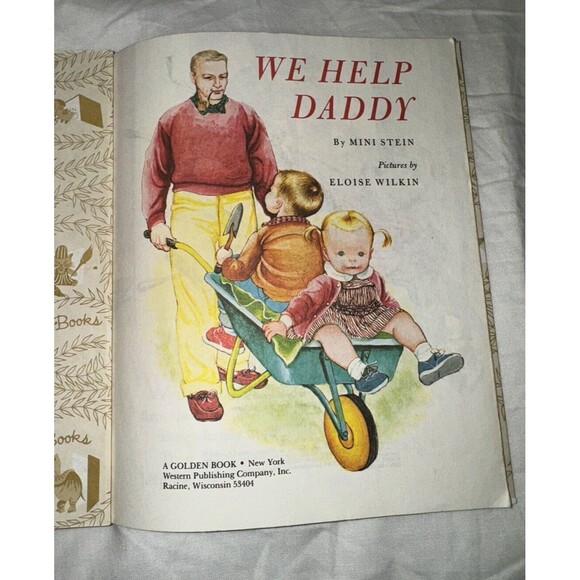 Little Golden Book : We Help Daddy Mini Stein HC 1962 305-51 - Picture 4 of 11